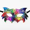 Máscara Colorida de Renda Bronzeada para o Carnaval de Halloween da Amazon, Máscara de Baile de Máscaras de Meio Rosto, Adereços
