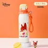 Taza isotérmica de acero inoxidable 316 de Disney para niñas, vaso de agua de aspecto elegante, especial para estudiantes de secundaria, vaso con popote para escuela primaria