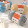 Hilo de algodón peinado de 3 cabos, hilo de leche de algodón, hilo para tejer a mano muñecas DIY, ovillo de hilo para crochet de chaleco