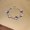 Pulseira Flor de Acetato de Zircônia Minimalista Estilo Ins Moda Versátil Pulseira Joias de Design de Nicho de Luxo Leve Atacado