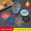 Porta-copos Descartáveis, Espessados, Logo Personalizado em Relevo, Quadrados e Redondos, Porta-copos Absorbentes de Papel no Atacado, Pedido Personalizado em Pequenas Quantidades