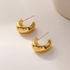 Aretes de Aro Europeos y Americanos Ins Pequeños y Exquisitos Simples de Plata 925 con Aguja para Ginning Aretes de Moda de Alta Gama con Tacto Agradable Aretes