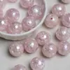 Cuentas Redondas de Queso Dingyi de 16 mm Luna Fría Resina Óptica Galvanizada Cuentas Sueltas con Agujero para Cadena de Teléfono Móvil DIY Accesorios para Abalorios