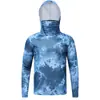 Ropa de Pesca para Exteriores, Ropa con Protección Solar para Hombres, Ropa de Pesca Transpirable de Seda de Hielo de Verano con Máscara, Ropa de Protección Solar Anti-Mosquitos de Secado Rápido para Hombres