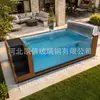 Piscina prefabricada para exteriores, piscina integrada de fibra de vidrio, patio de villa, personalización al por mayor de fábrica