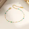 Colar Colorido de Cristal com Contas Estilo Fashion e Fresco para Mulheres, Design Artesanal DIY, Pulseira Única e Estilosa para Camadas