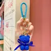Llavero Oso Grande Sentado de Lana y Resina Accesorios de Moda para Pareja Llavero de Coche de Moda Colgante Lindo para Bolso