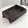 Caixa Organizadora de Mesa com Textura de Madeira Maciça Eleva o Estilo Bancada de Banheiro Armazenamento de Cosméticos para Mesa Dropshipping