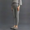 Calça Térmica Feminina de Cashmere com Listras Verticais Outono e Inverno Nova Versátil Casual Resistente ao Frio Legging Engrossada de Cor Sólida para Pernas Afuniladas