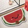 Alfombra de Felpa con Frutas Frescas Alfombrilla Antideslizante para Baño Alfombrilla para Entrada de Inodoro Absorbente de Agua Resistente a Manchas Secado Rápido Fácil de Limpiar