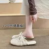 Zapatilla de casa tejida para mujer Primavera/Verano 2026 Nueva Mula de pescador de malla transpirable poco profunda estilo francés para mujeres embarazadas