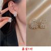 Venta al por mayor de Pendientes Incrustados de Diamantes para Hacerse Rico, Nicho, Dulces, Lindos, Creativos, Únicos, Asimétricos Pendientes Brillantes de Diamantes para Mujer