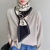 Cachecol Cruzado Curto Pequeno de Lã Tricotado Estilo Coreano 2025 Primavera e Outono Presente Proteção de Pescoço Feminino Inverno Pescoço Versátil