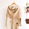 Bufanda de Gama Alta Nueva 2025 para Mujer Otoño e Invierno Chal Engrosado de Imitación Cachemir Bufanda Cálida de Doble Propósito Transfronteriza