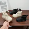 2026 Novas Botas Curtas Casuais com Padrão de Diamante para Crianças Inverno Com Pelúcia Extra Quentura Botas de Couro para Meninos e Meninas Solado Macio Antiderrapante Botas de Algodão