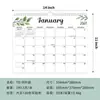 Calendário de Ano Novo de 2027 Design Simples de Folha Calendário de Parede Calendário Mensal Encadernação Dupla em Espiral 18 Meses Estilo Minimalista Europeu e Americano