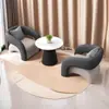 Design de Área de Recepção Cadeira Sofá Individual Mesa e Cadeira de Negociação de Recepção de Salão de Beleza de Luxo Loja de Chá com Leite