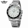 Relógio Mecânico Automático Semi-Automático Winner Masculino Moda Casual Submariner Atacado Anel Preto Vermelho Mostrador Preto