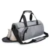 Bolsa Fitness com Logo Estampado, Bolsa de Treino de Basquete, Separação Úmida e Seca, Bolsa de Viagem de Grande Capacidade, Bolsa de Ombro, Bolsa de Yoga com Texto Estampado