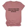 Podría Ser Mucho Más Camiseta Casual Simple de Mujer con Estampado de Letras, Cuello Redondo, Manga Corta Amazon Ebay Sitio Independiente