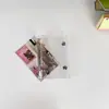 Álbum de Tarjetas Mini de 6 Agujeros de una Sola Rejilla con Doble Botón Transparente M5 Planificador de Hojas Sueltas Álbum de Fotos de Almacenamiento de una Sola Rejilla de 3 pulgadas Planificador