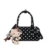 Bolso de mano de lunares moderno y a la moda para mujer, nuevo modelo primavera 2026, súper popular, lindo, lujo ligero, bolso de hombro y cruzado
