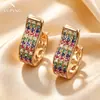 Xuping Brazaletes Rusos Transfronterizos para Oreja, Aros Color Oro de 18K con Incrustaciones de Diamantes, Joyería de Lujo Ligero de Alta Gama al por Mayor para Mujeres
