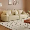 Sofá de cuero aceitado encerado estilo retro para rasguños de gato para salas de estar pequeñas, uso doméstico, lujo ligero, minimalista, alta gama, sofá de bloque de líneas rectas