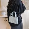 Bolsa Feminina de Alta Qualidade Estilosa Transfronteiriça Modelo Novo 2026 Simples de Nicho Bolsa de Ombro Transversal Moda Bolsa de Mão Pequena Quadrada