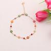 Comercio exterior nuevo tobillera de cuentas de arroz de colores dulces estilo bohemio diseño europeo y americano joyería redonda de girasol para el tobillo para mujer