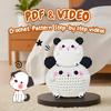 Paquete de Dos Muñecos de Perro Lindos Tejidos a Crochet Kit de Materiales para Principiantes Llavero Colgante para Mochila DIY