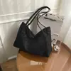 Bolsa Grande Estampa de Leopardo Retrô Outono/Inverno 2025 Senmeng Roupas de Trabalho Versátil Bolsa de Ombro Casual Bolsa Tote de Braço
