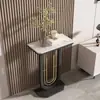 Estructura para Flores de Lujo Ligero Estilo Italiano, Soporte de Piso para Flores para Sala de Estar Estilo Nórdico con Encimera de Roca, Soporte de Hierro de Gama Alta Simple para Macetas