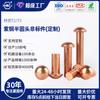 Remaches de cobre, remaches semicirculares de cabeza esférica sólida, clavos de olla GB867, remaches totalmente de cobre, pasadores de cobre, personalización no estándar por parte de los fabricantes
