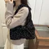 Bolsa de Mão Moda 2025 Novo Estilo Fresca e Estilosa Grande Capacidade Estampada com Laço Plissado Bolsa de Ombro Bolsa de Braço