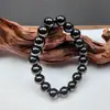Pulseira Magnética de Gelo de Liga de Titânio Pedra da Longevidade Pulseira Unissex de Contas Redondas Joias Magnéticas para Saúde Fonte Atacadista