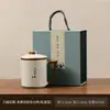 Conjunto de Três Peças da Fornalha Ru Cultural e Criativa com Tampa de Bolsa de Filtro, Conjunto de Xícaras de Chá de Cerâmica, Copo de Água, Copo de Escritório, Presente para Conferência, Lembrança