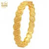 Pulsera de Aleación Chapada en Oro de Venta Caliente Novia de Dubái India Lujo Ligero para Mujer Boda Oro Arena Pulsera Joyería Al por Mayor