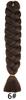 Peluca de trenza grande de color de comercio exterior xpression trenza sucia negra africana fibra química trenza grande