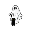 Broche de Liga de Série de Fantasmas de Terror de Halloween Adaga Estilo Sombrio Caveira Pin de Esmalte de Liga