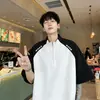 Ropa de Verano con Cremallera de Seda de Hielo, Camiseta Deportiva de Manga Corta de Secado Rápido para Hombre, Camiseta Deportiva de Media Manga para Entrenamiento y Fitness