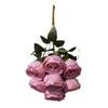 Rosa Princesa de 7 Cabezas Ramo Artificial Falso Flor Hecha a Mano Flor de Boda Flor de Seda Artificial Flor de Paisajismo de Boda Arreglo Floral