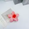 Pinza para el pelo de estilo vacacional romántico y colorido, popular transfronteriza, con flor de plumeria, accesorio floral fresco para el cabello para mujer