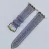 Adecuado para Correa de Reloj Iwatchs10 Ultraapplese9876 Piel de Vaca de Primera Capa Mezclilla Nueva Correa para Apple Watch
