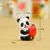 Versión Panda Gourmet súper linda adornos suculentos de micro bonsái adornos de jardín adornos de micro paisajismo para jardinería en maceta