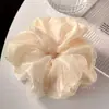 Anillo para el pelo grande de organza de perlas, cuerda para el pelo simple, nuevo tocado de alta gama 2025, accesorios para el pelo, anillo para el pelo de mujer