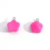 Pingente de Resina Pétala Colorida Brilhante Fofo Acessórios para Joias DIY Colar Pulseira Chaveiro Pingente de Bolsa