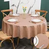 Toalha de Mesa Redonda à Prova de Óleo Lavável Scald-proof Hotel Restaurante Casa Estilo Europeu Mesa de Jantar Redonda Grande Toalha de Mesa