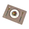 Jogos Americanos, Louças, Toalhas de Mesa, Jogos Americanos de Mesa de Jantar com Padrão de Tecido de Alta Qualidade, Jogos Quadrados com Isolamento Térmico, Porta-Pratos, Porta-Copos com Logo, Laváveis