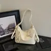 Bolsa de ombro grande capacidade estilo coreano, simples e estilosa, cor sólida, bolsa tote moderna para o dia a dia